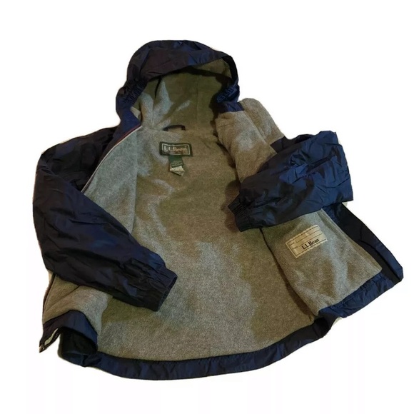 L.L. Bean Kids Blue Full Zip Lined Hooded Jacket Size 6x-7 - Picture 2 of 14